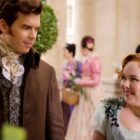 (L to R) Luke Newton as Colin Bridgerton, Nicola Coughlan as Penelope Featherington in episode 10 of Bridgerton