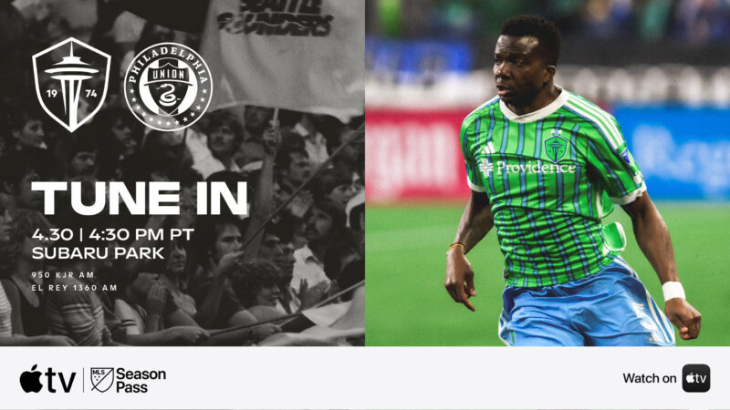 Sounders vs Union en direct sur MLS Season Pass : Comment regarder le match en streaming.