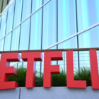 Netflix logo is seen on the side of the Netflix Tudum Theater 