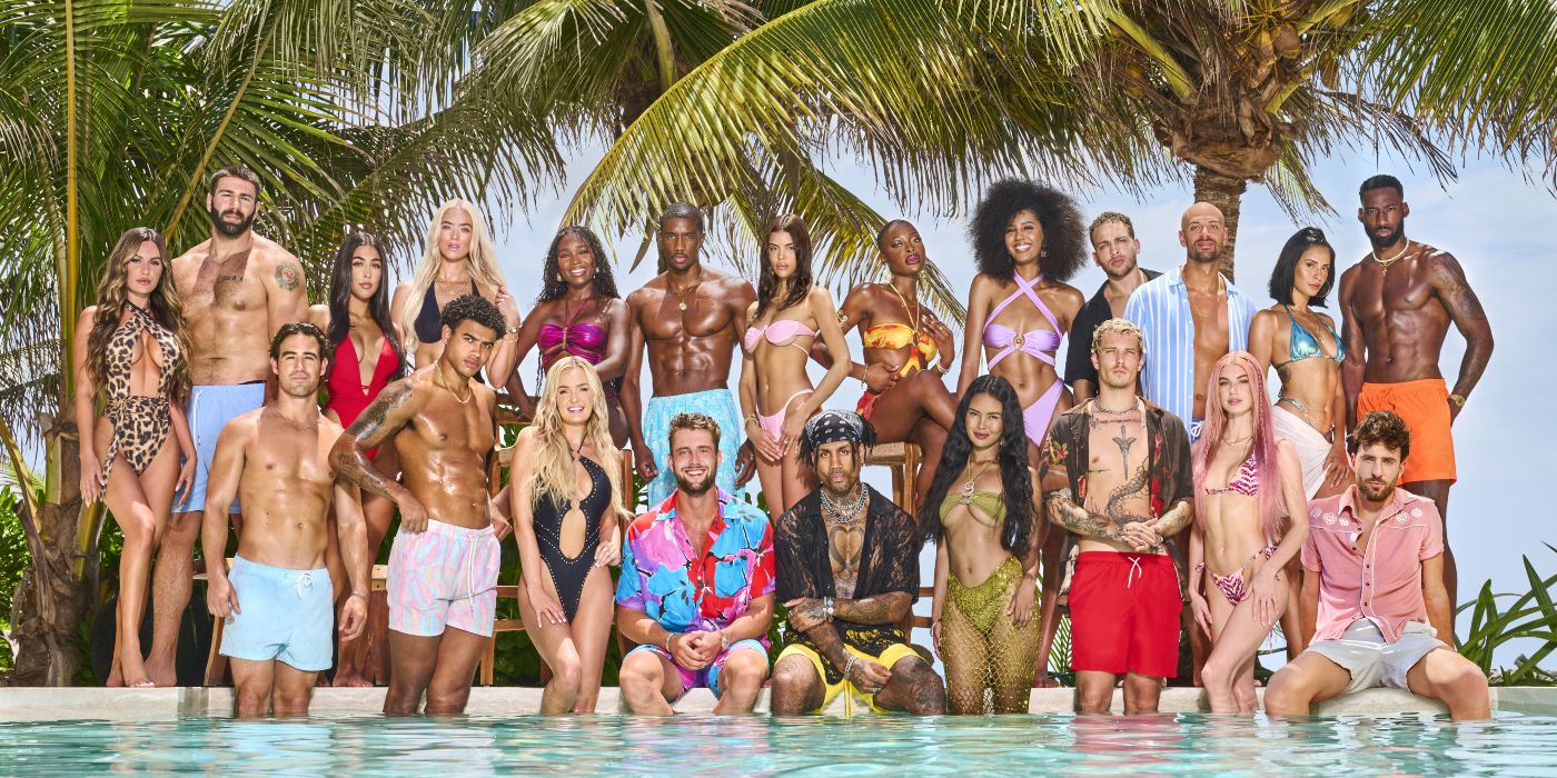 Perfect Match Saison 2 casting posant pour une photo de casting au bord de la piscine