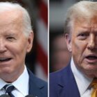 Joe Biden (L); Donald Trump (R)