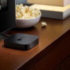 Apple TV on counter in living room