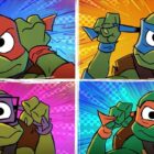 four teenage mutant ninja turtles in each in a square