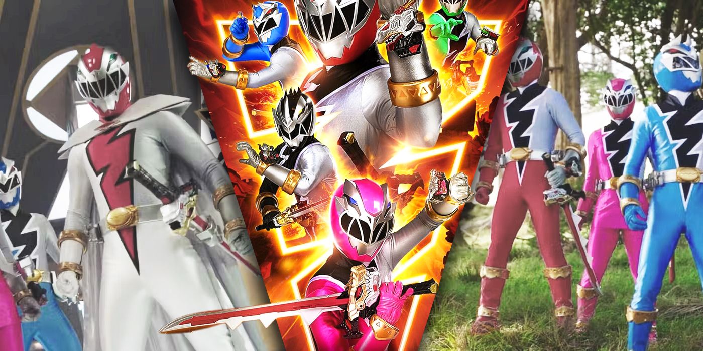 Split Images of Power Rangers Dino Fury