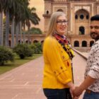 Jenny and Summit in front of an Indian temple in 90 Day Fiance.