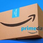 Amazon Prime Day box against blue background