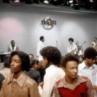 Jazz and funk trumpeter Donald Byrd and his group The Blackbyrds perform on the TV show 'Soul Train' circa 1977 in Los Angeles, California. (Michael Ochs Archives/Getty Images)