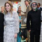 LONDON, ENGLAND - JULY 01: Mr. Brainwash and Princess Beatrice of York attend the presentation of Mr. Brainwash by Clarendon Fine Art and Jack Barclay Bentley at Jack Barclay Bentley on July 01, 2024 in London, England. (Photo by Kate Green/Getty Images)