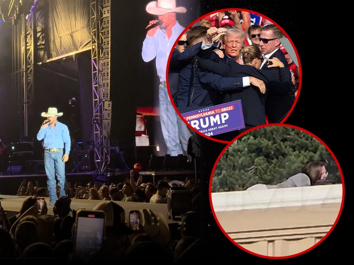 cody johnson on donald trump assasination attempt at his concert