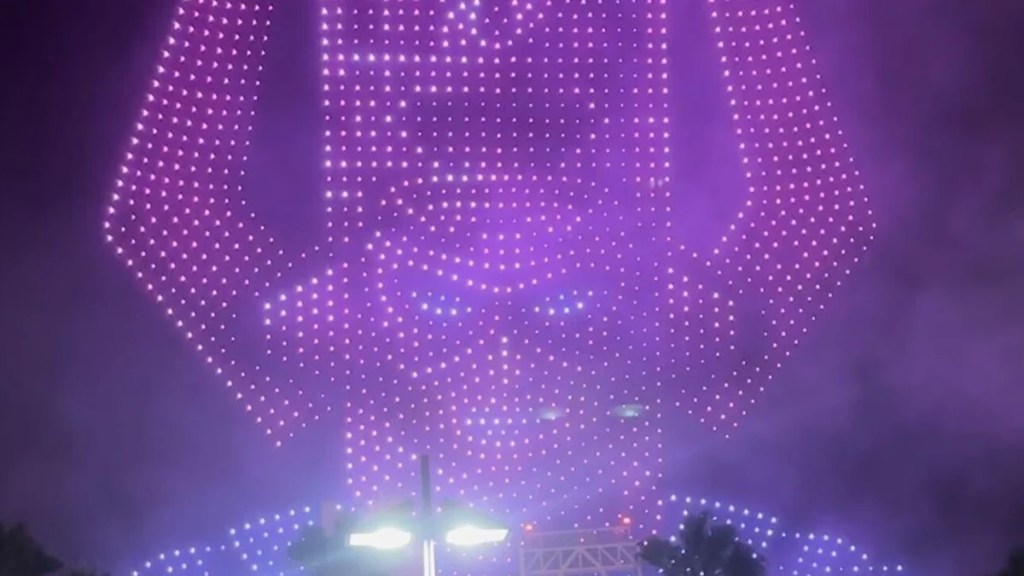 Galactus Drone Show in San Diego during SDCC 2024