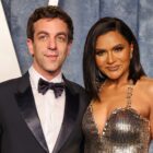 BEVERLY HILLS, CALIFORNIA - MARCH 12: (L-R) B.J. Novak and Mindy Kaling attend the 2023 Vanity Fair Oscar Party Hosted By Radhika Jones at Wallis Annenberg Center for the Performing Arts on March 12, 2023 in Beverly Hills, California. (Photo by Amy Sussman/Getty Images)