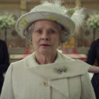 (L-R) Olivia Colman, Imelda Staunton and Claire Foy as Queen Elizabeth II in 'The Crown.'