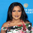 Mindy Kaling wearing a floral dress