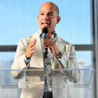 cott Mills, President and CEO of BET Media Group speaks onstage during the BET Awards 2024 + BET Experience press welcome reception on June 27, 2024 in Los Angeles.