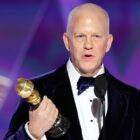 BEVERLY HILLS, CALIFORNIA - JANUARY 10: 80th Annual GOLDEN GLOBE AWARDS -- Pictured: Honoree Ryan Murphy accepts the Carol Burnett Award onstage at the 80th Annual Golden Globe Awards held at the Beverly Hilton Hotel on January 10, 2023 in Beverly Hills, California. -- (Photo by Rich Polk/NBC via Getty Images)