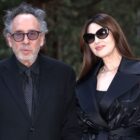 Tim Burton with Monica Bellucci at 64th Globo d'Oro Awards in Rome