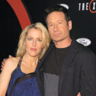 Actress Gillian Anderson and actor David Duchovny attend the premiere of Fox