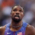Noah Lyles after finishing third in the Men's 200m Final