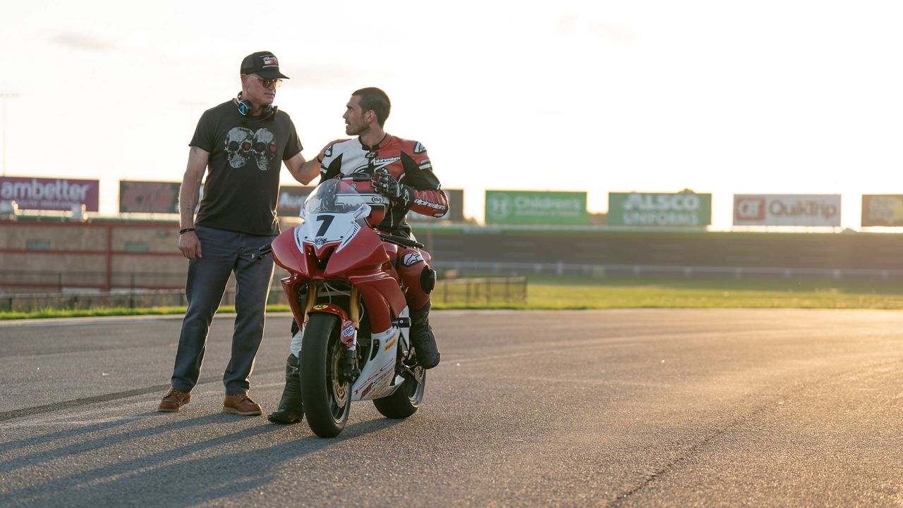Dean Miller (Eric Dane) and Wes Neal (KJ Apa) in 'One Fast Move.'