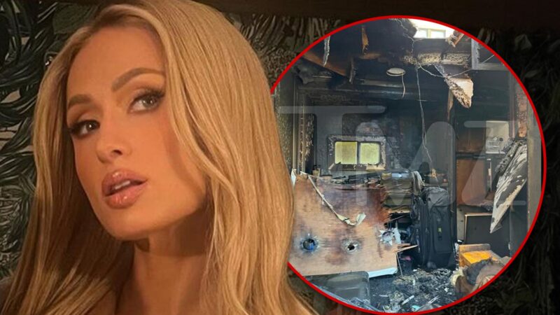Un incendie ravage le trailer de Paris Hilton lors du tournage de son nouveau clip