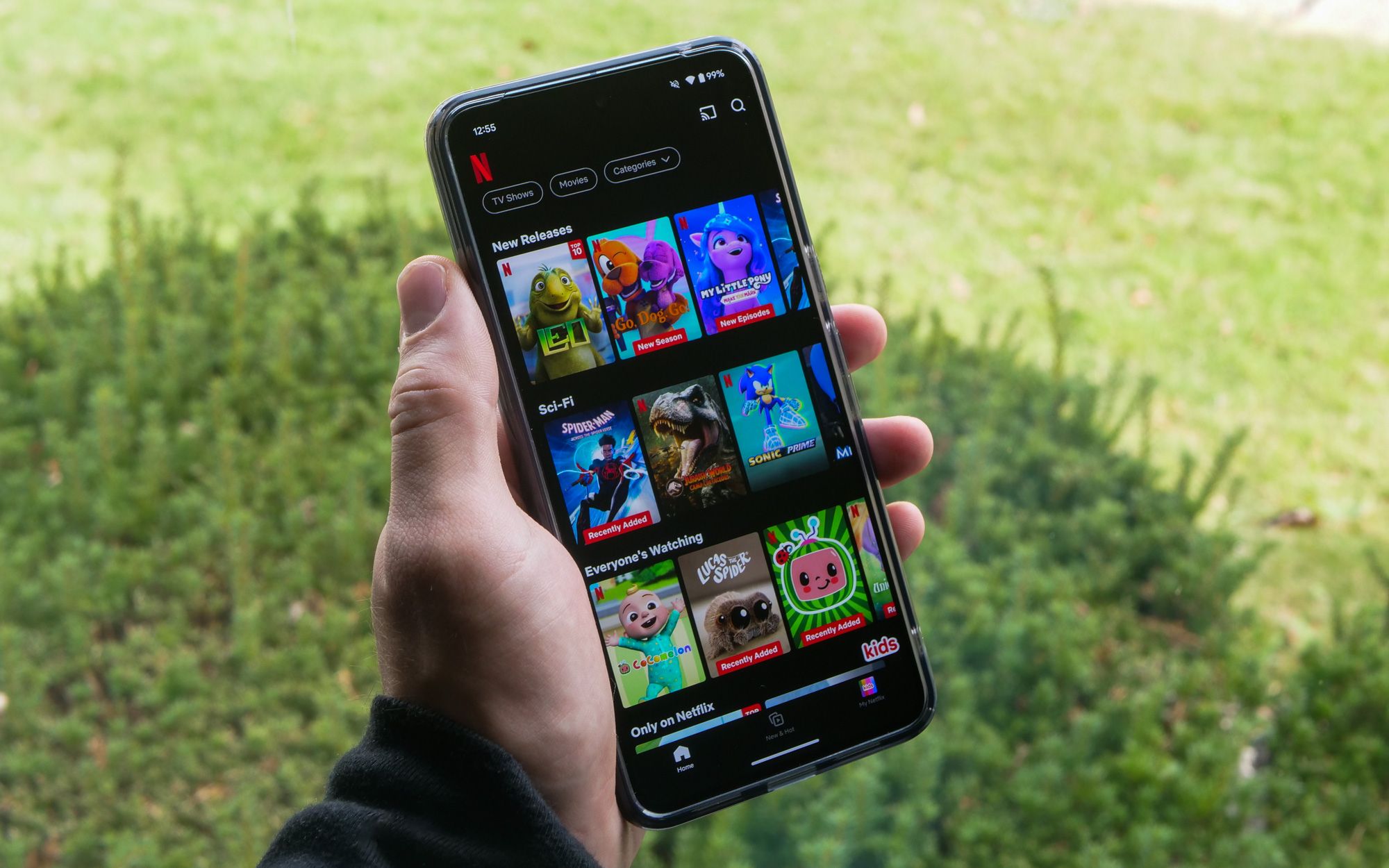 Netflix Kids displayed on a Pixel 8 Pro