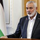 Ismail Haniyeh, the Doha-based political bureau chief of the Palestinian Islamist movement Hamas, speaks to the press after a meeting with the Iranian foreign minister in Tehran on March 26, 2024. Haniyeh's visit to Tehran comes a day after a resolution adopted by the UN Security Council called for an "immediate ceasefire" for the ongoing Muslim holy month of Ramadan, leading to a "lasting" truce. (Photo by AFP) (Photo by -/AFP via Getty Images)