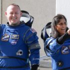 CAPE CANAVERAL, FLORIDA - JUNE 01:  NASA’s Boeing Crew Flight Test Commander Butch Wilmore (L) and Pilot Suni Williams walk out of the Operations and Checkout Building on June 01, 2024 in Cape Canaveral, Florida. The astronauts are heading to Boeing’s Starliner spacecraft, which sits atop a United Launch Alliance Atlas V rocket at Space Launch Complex 41 for NASA’s Boeing crew flight test to the International Space Station.  (Photo by Joe Raedle/Getty Images)