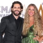 NASHVILLE, TENNESSEE - NOVEMBER 09: Thomas Rhett and Lauren Akins attend The 56th Annual CMA Awards at Bridgestone Arena on November 09, 2022 in Nashville, Tennessee. (Photo by Jason Kempin/Getty Images)