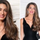 Amal Clooney, black dress, the Albies, George Clooney, New York, Amal Clooney, George Clooney at The Albies, Clooney Foundation for Justice - Arrivals on September 26, 2024 in New York, New York.
