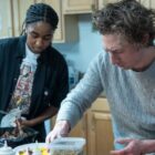 Ayo Edebiri and Jeremy Allen White in 