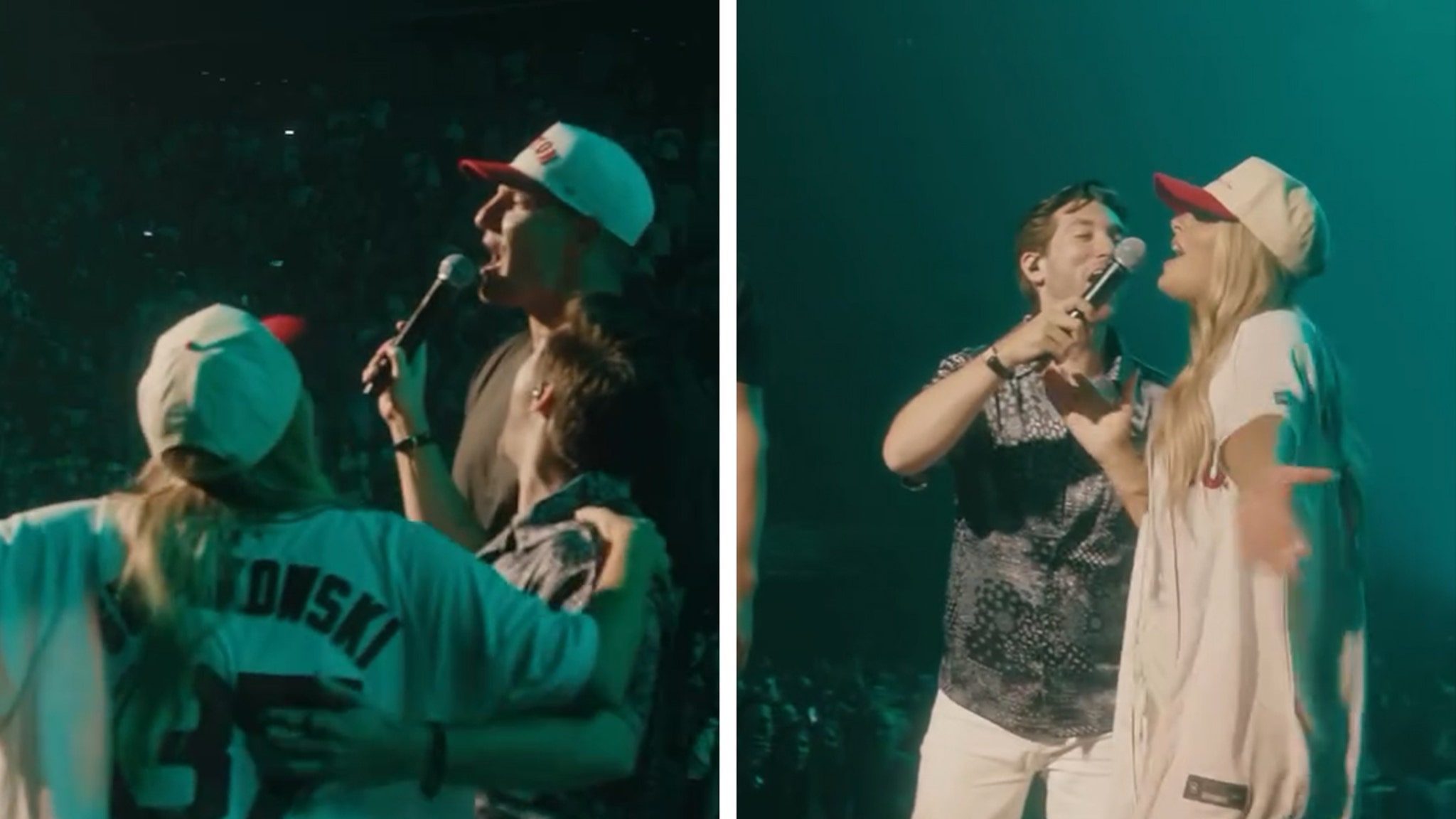 Rob Gronkowski et Camille Kostek chantent à un concert de Kygo à Boston