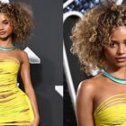 Tyla yellow dress, MTV VMAs 2024, Area dress, red carpet
