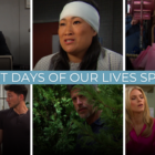 Collage of spolier photos for Days of Our Lives during the week of 10-07-24