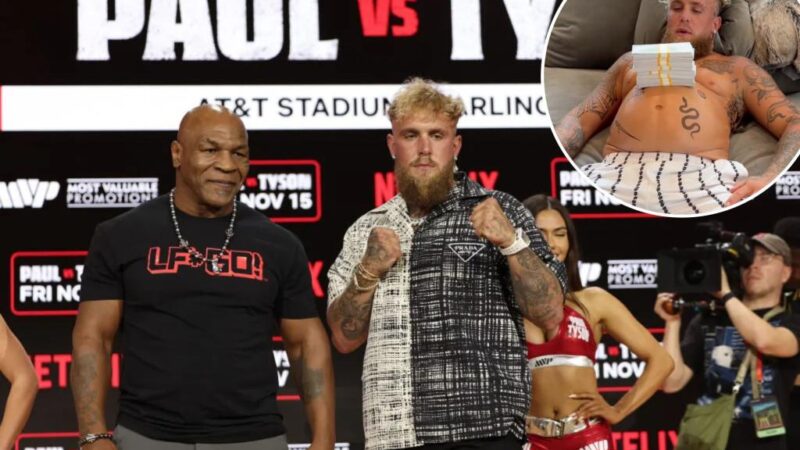 Jake Paul lance un défi de 5 millions de dollars à Mike Tyson avant son combat Netflix