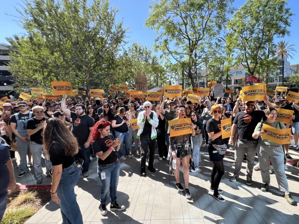 Les salariés de l’Animation Guild manifestent pour un accord équitable avec Netflix