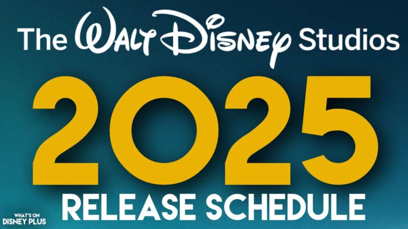 Planning de sorties de Walt Disney Studios pour 2025 dévoilé