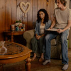 Paulina Chávez as Ariana and Jacob Lofland as Cooper Norris in season 1, episode 7 of Landman