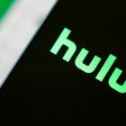 Hulu logo on smartphone stock photo (2)