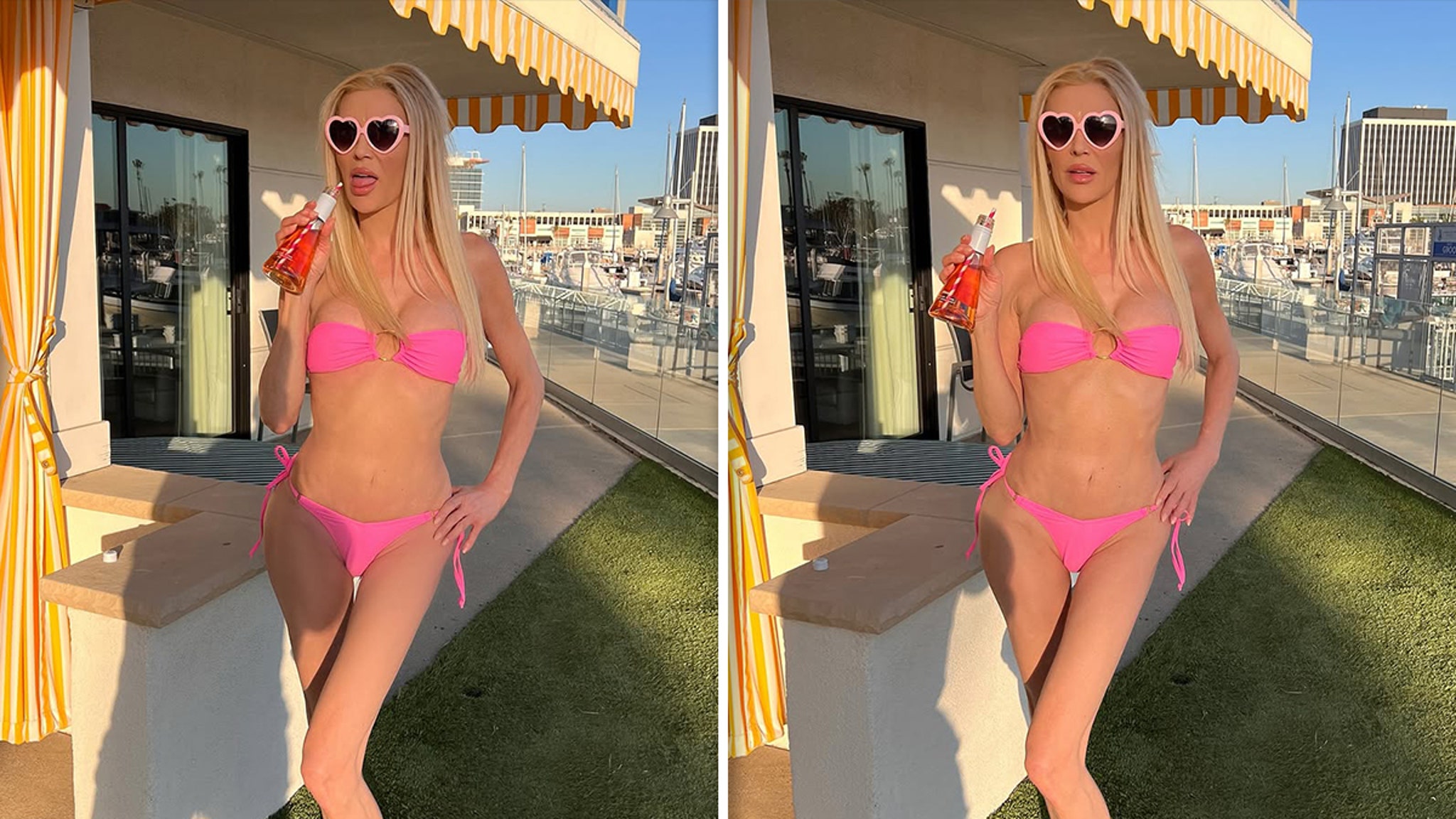 Brandi Glanville rayonne dans un bikini rose après une longue période sans sexe