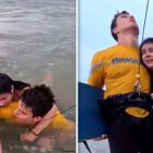 Olympic Kite Surfer Saves Drowning Swimmer, Tense Video