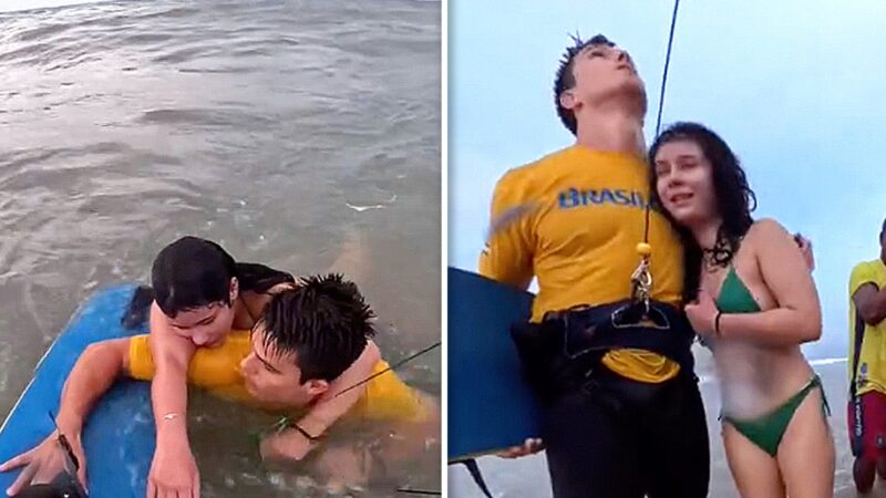 Bruno Lobo, le kite surfer olympique, sauve une nageuse en détresse en vidéo