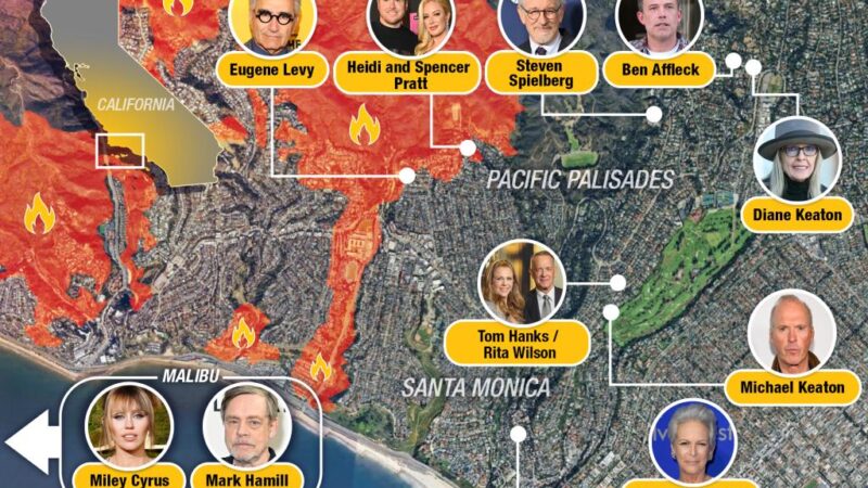 Incendies en Californie : de nombreuses célébrités hollywoodiennes évacuent leurs maisons