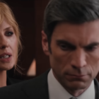 Beth stands behind Jamie looking angry on Yellowstone