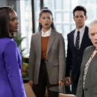 Yael Grobglas, Skye P. Marshall, Leah Lewis, David Del Rio, and Kathy Bates in 