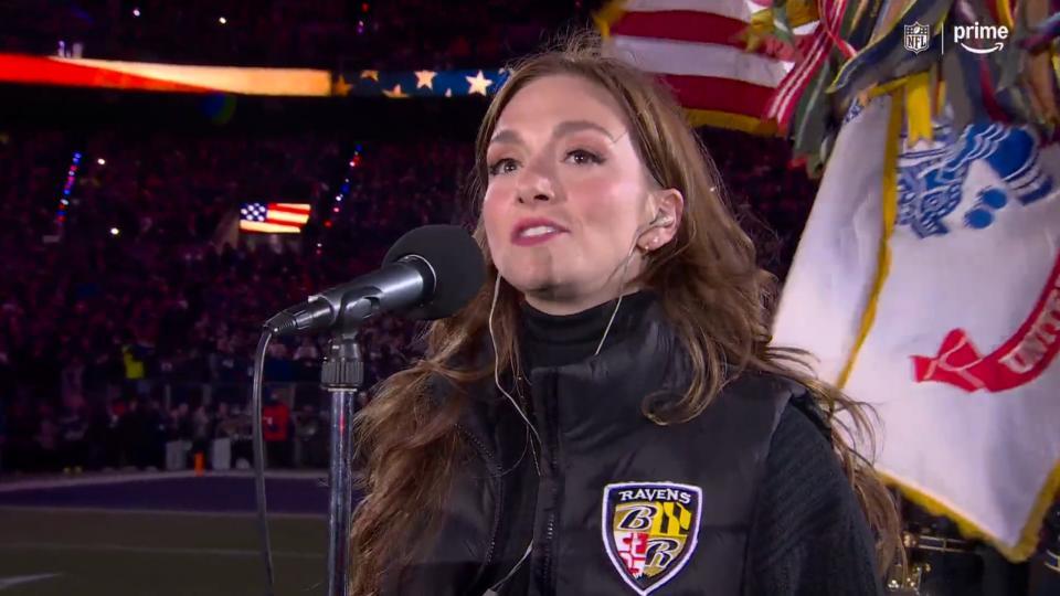 Moment marquant lors de l’hymne national Ravens-Steelers sur Amazon Prime