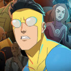 Cropped poster art for Invincible Season 1 featuring Mark Grayson and the show's supporting cast