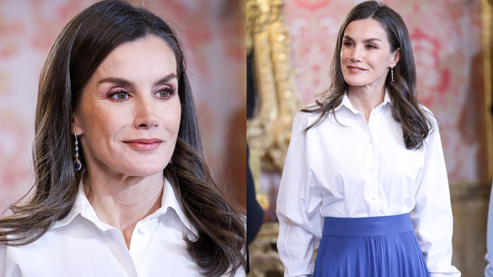 Queen Letizia de Espagne éblouit dans un ensemble bleu lors d’une réception royale