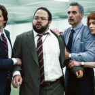 Mark, Dylan, Irving, and Helly in Severance Season 1