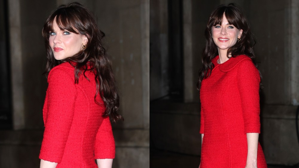 Zooey Deschanel se distingue avec un look rétro au défilé Patou à Paris