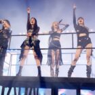 INDIO, CALIFORNIA - APRIL 15: (L-R) Jennie, Jisoo, Rosé, and Lisa of BLACKPINK perform at the Coachella Stage during the 2023 Coachella Valley Music and Arts Festival on April 15, 2023 in Indio, California. (Photo by Frazer Harrison/Getty Images for Coachella)
